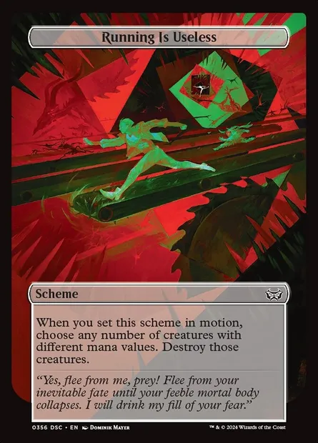 Running Is Useless, Magic card DSC 356 — Duskmourn: House of Horror Commander set