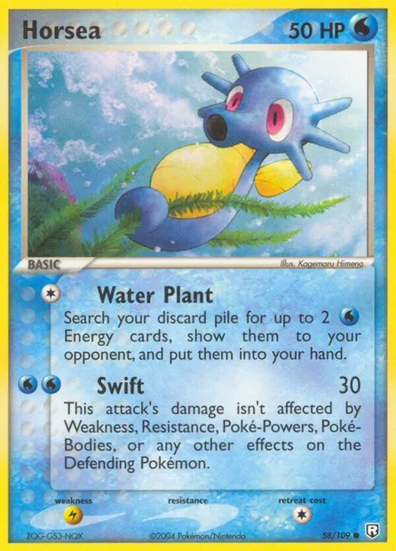 Horsea, Pokémon card TRR 58 — Team Rocket Returns set