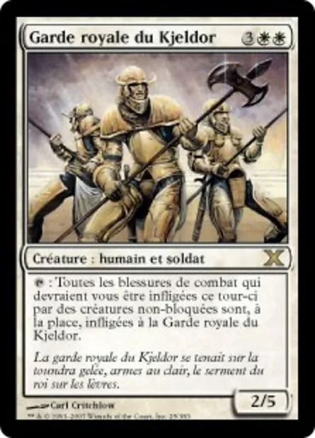 Garde royale du Kjeldor, carte Magic 10E 25 — extension Dixième édition
