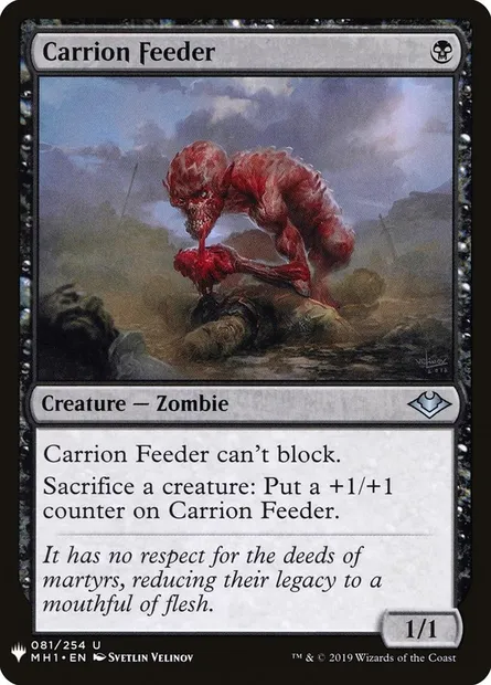 Carrion Feeder, Magic card PLST MH1-81 — The List set