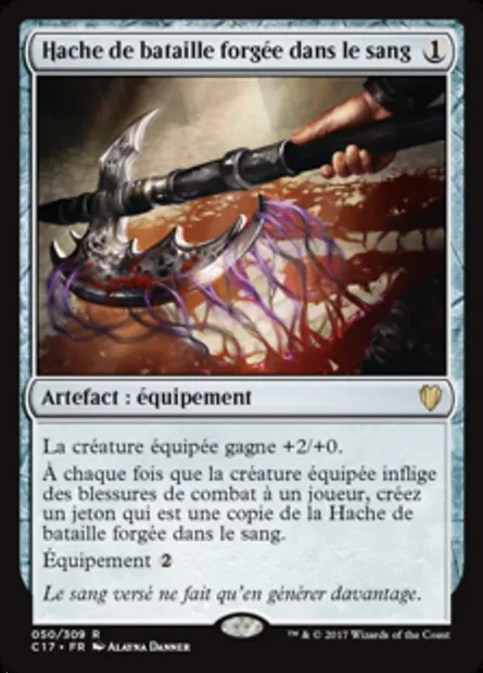Hache de bataille forgée dans le sang, carte Magic C17 50 — extension Commander 2017