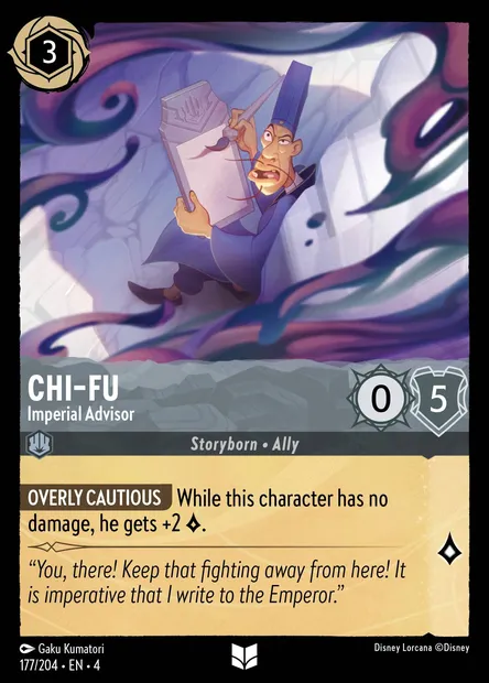 Chi-Fu - Imperial Advisor, Disney Lorcana card CH4-177 — Ursula's Return set