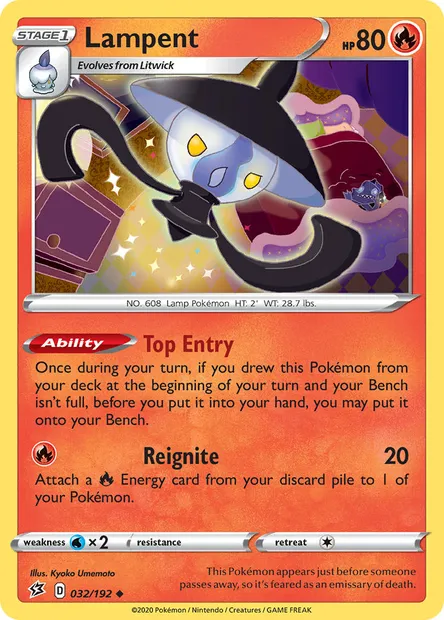 Lampent, Pokémon card RCL 32 — Rebel Clash set