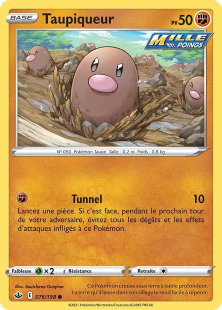 Taupiqueur, carte Pokémon CRE 76 — extension Règne de Glace