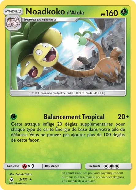 Noadkoko d’Alola, carte Pokémon FLI 2 — extension Lumière Interdite