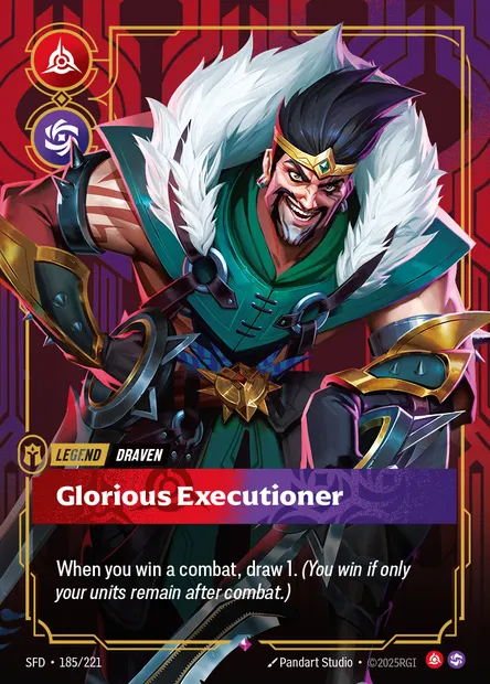 Glorious Executioner, Riftbound card SFD 185 — Spiritforged set