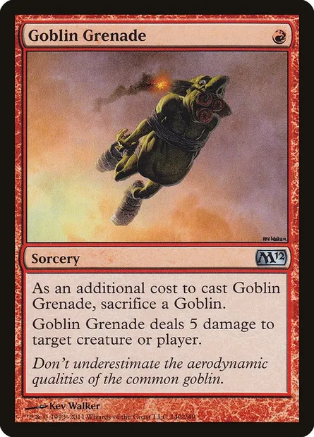 Goblin Grenade, Magic card M12 140 — Magic 2012 set