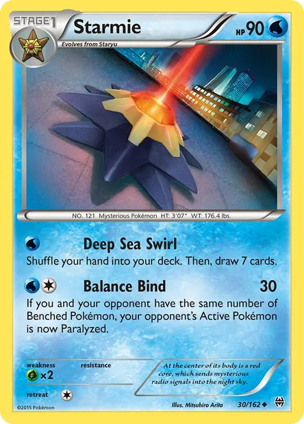 Starmie, Pokémon card BKT 30 — BREAKthrough set