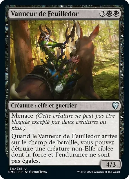 Vanneur de Feuilledor, carte Magic CMR 130 — extension Commander Legends