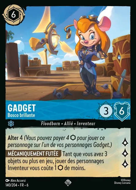Gadget - Bosco brillante, carte Disney Lorcana CH6-140 — extension La Mer Azurite