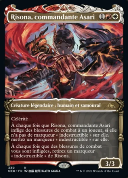 Risona, commandante Asari, carte Magic NEO 330 — extension Kamigawa: La Dynastie Néon