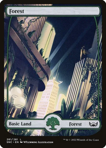 Forest, Magic card SNC 281 — Streets of New Capenna set