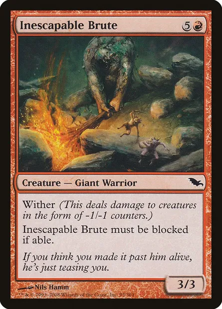 Inescapable Brute, Magic card SHM 95 — Shadowmoor set
