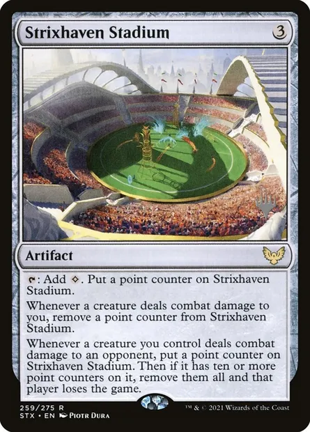 Stade de Strixhaven, carte Magic PSTX 259p — extension Strixhaven: School of Mages Promos