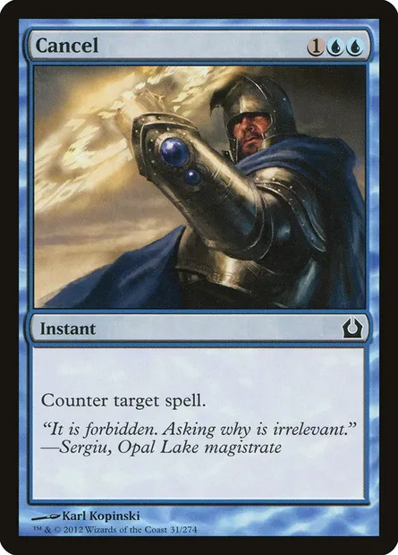 Cancel, Magic card RTR 31 — Return to Ravnica set