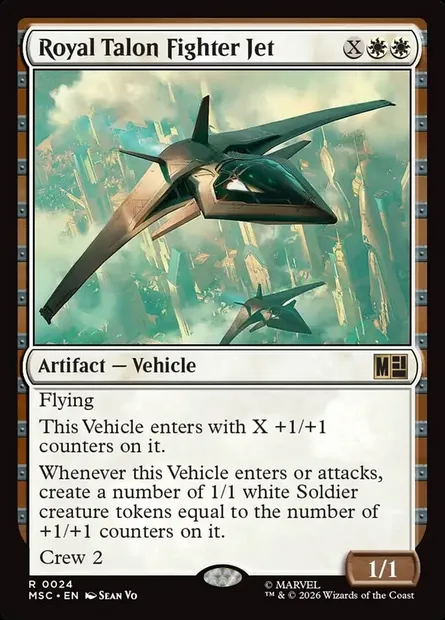 Royal Talon Fighter Jet, Magic card MSC 24 — Marvel Super Heroes Commander set