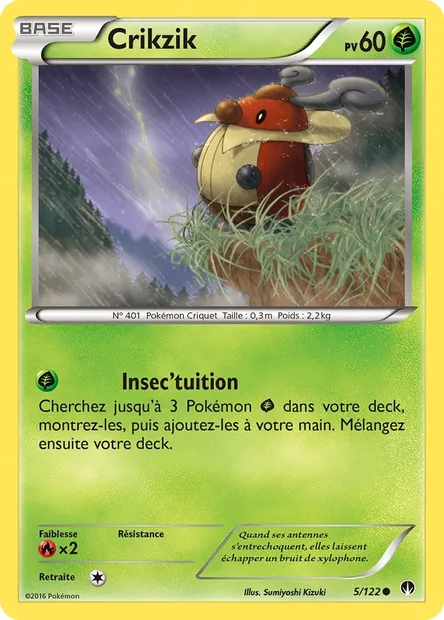 Crikzik, carte Pokémon BKP 5 — extension Rupture Turbo