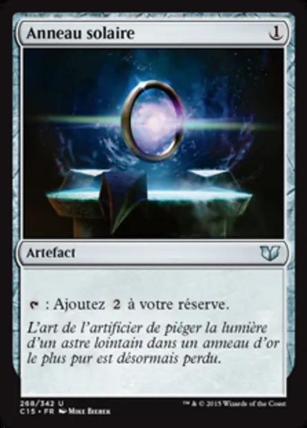 Anneau solaire, carte Magic C15 268 — extension Commander 2015