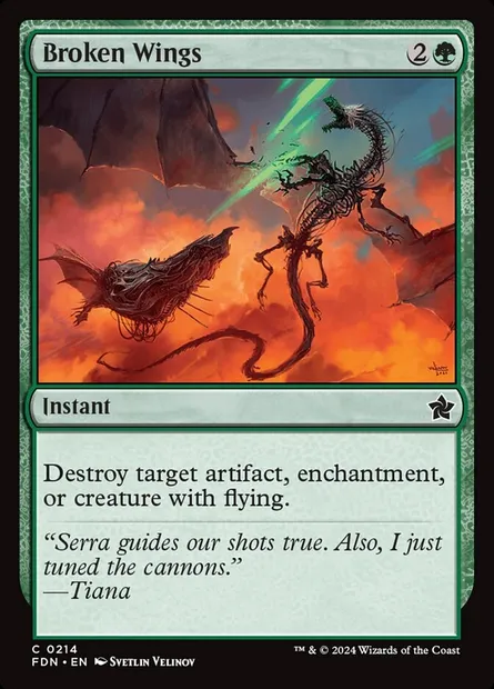 Broken Wings, Magic card FDN 214 — Foundations set
