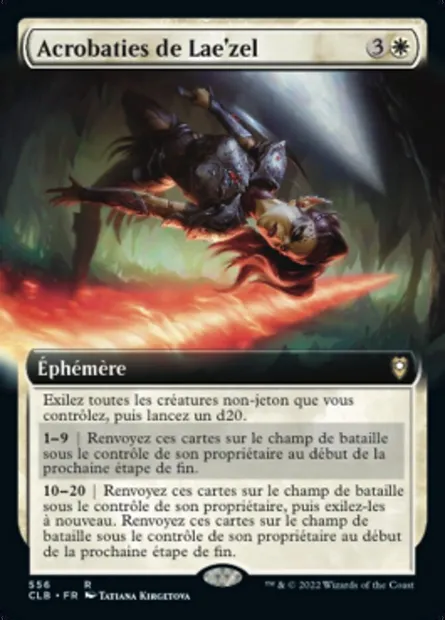 Acrobaties de Lae'zel, carte Magic CLB 556 — extension Commander Légendes : la bataille de la Porte de Baldur