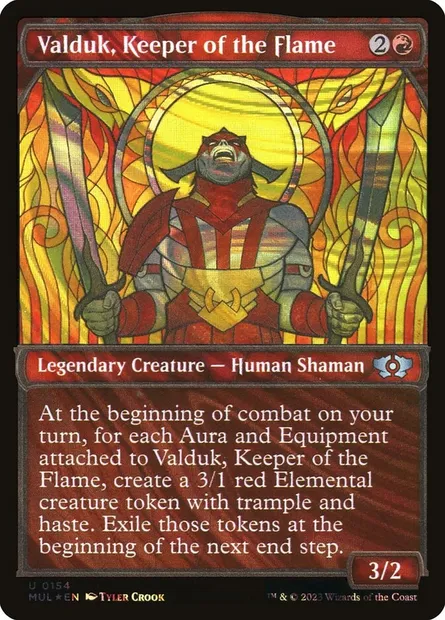 Valduk, gardien de la Flamme, carte Magic MUL 154 — extension Multiverse Legends