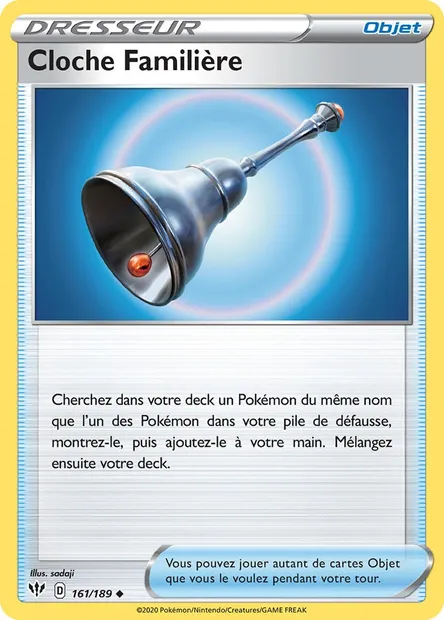 Cloche Familière, carte Pokémon DAA 161 — extension Ténèbres Embrasées