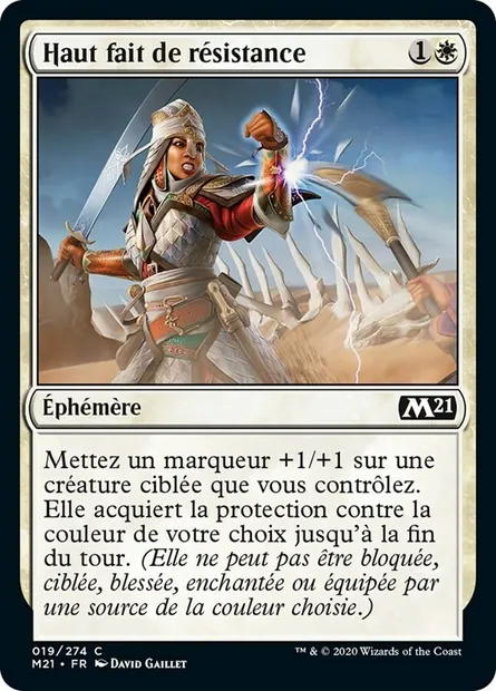 Haut fait de résistance, carte Magic M21 19 — extension Core Set 2021