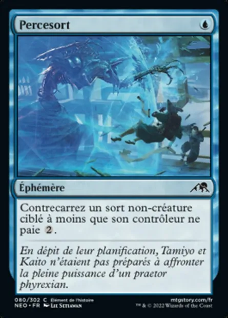 Percesort, carte Magic NEO 80 — extension Kamigawa: La Dynastie Néon