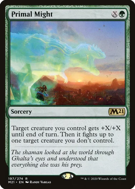 Primal Might, Magic card M21 197 — Core Set 2021 set