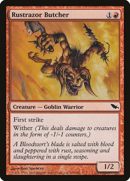 Rustrazor Butcher, Magic card SHM 105 — Shadowmoor set