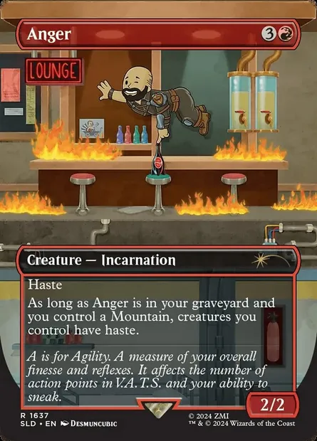 La Colère, carte Magic SLD 1637 — extension Secret Lair Drop