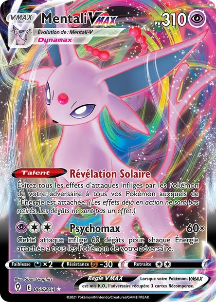 Mentali VMAX, carte Pokémon EVS 65 — extension Évolution Céleste