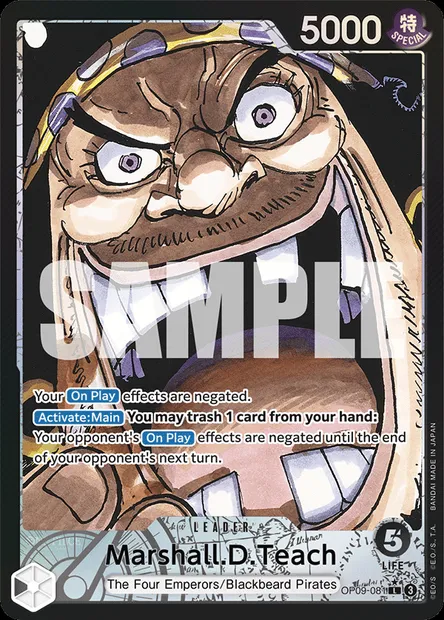 Marshall.D.Teach, One Piece card OP09-081 — EMPERORS IN THE NEW WORLD set
