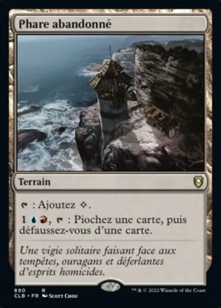 Phare abandonné, carte Magic CLB 890 — extension Commander Légendes : la bataille de la Porte de Baldur