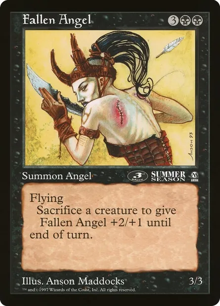 Fallen Angel, Magic card OLEP 13 — Oversized League Prizes set