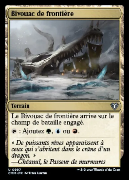 Bivouac de frontière, carte Magic CMM 997 — extension Commander Masters