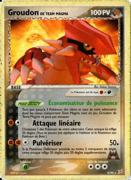 Groudon de Team Magma, carte Pokémon MA 9 — extension EX Team Magma vs Team Aqua