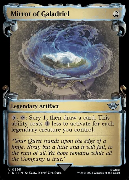Miroir de Galadriel, carte Magic LTR 695 — extension Le Seigneur des Anneaux : chroniques de la Terre du Milieu