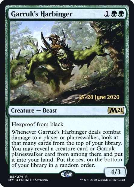 Garruk's Harbinger, Magic card PM21 185s — Core Set 2021 Promos set