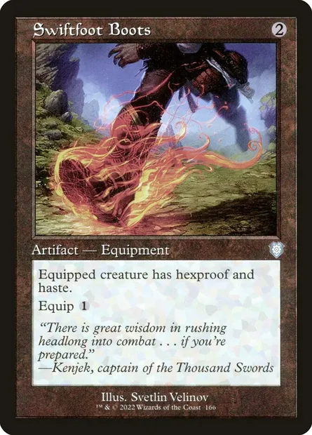 Swiftfoot Boots, Magic card BRC 166 — The Brothers' War Commander set