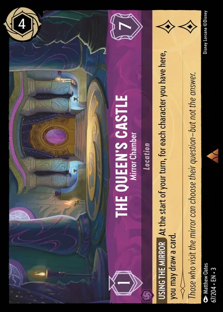 The Queen's Castle - Mirror Chamber, Disney Lorcana card CH3-067 — Into the Inklands set