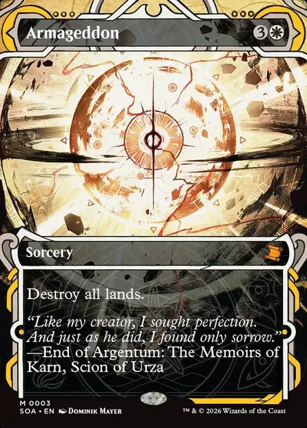 Armageddon, Magic card SOA 3 — Secrets of Strixhaven Mystical Archive set
