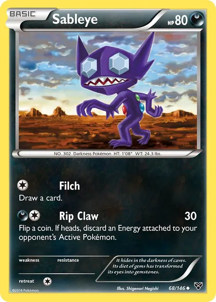 Sableye, Pokémon card XY 68 — XY set