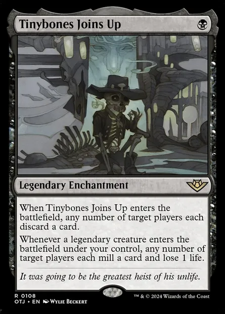 Tinybones Joins Up, Magic card OTJ 108 — Outlaws of Thunder Junction set
