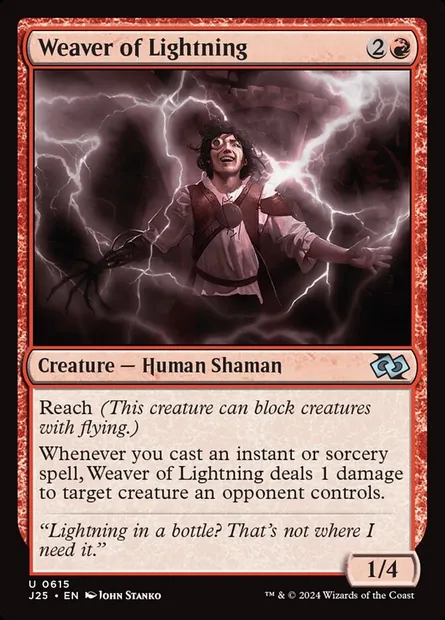 Weaver of Lightning, Magic card J25 615 — Foundations Jumpstart set