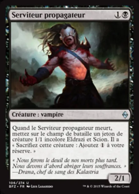 Serviteur propagateur, carte Magic BFZ 106 — extension La bataille de Zendikar
