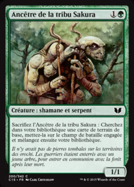 Ancêtre de la tribu Sakura, carte Magic C15 200 — extension Commander 2015