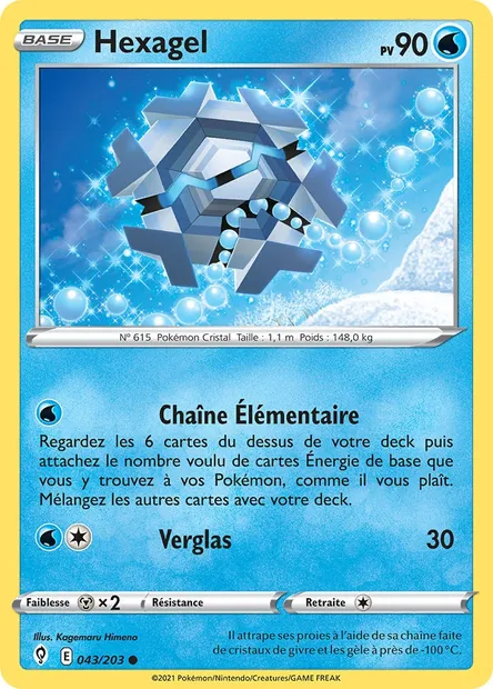 Hexagel, carte Pokémon EVS 43 — extension Évolution Céleste