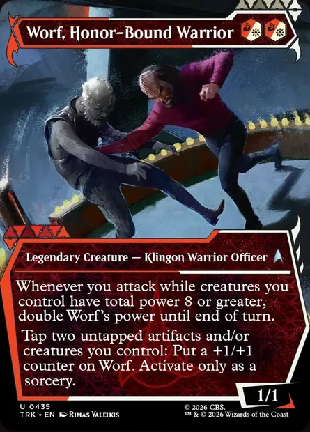 Worf, Honor-Bound Warrior, Magic card TRK 435 — Star Trek set