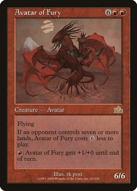 Avatar de la fureur, carte Magic PCY 82 — extension Prophétie